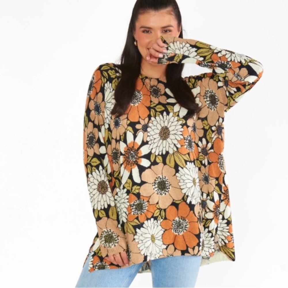 Show Me your MuMu | Bonfire Tunic floral lightweight sweater Women’s size XS
